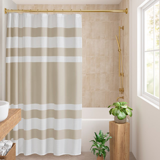 Thumbnail 2: Madison Park Madison Park 3M Treatment Spa Waffle Shower Curtain 