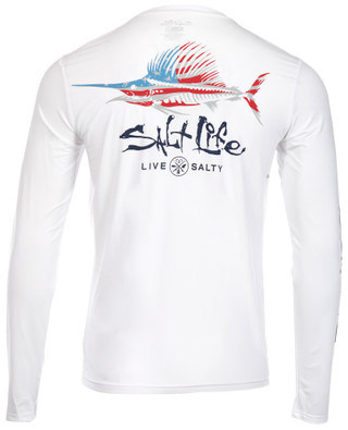 Thumbnail 1: Salt Life Salt Life Mens Long Sleeve Sailfish Graphic Shirt 