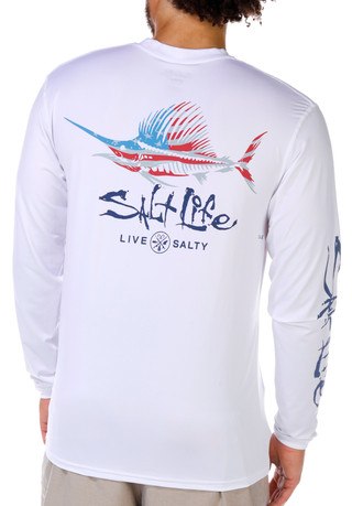 Thumbnail 2: Salt Life Salt Life Mens Long Sleeve Sailfish Graphic Shirt 