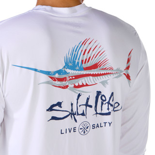 Thumbnail 3: Salt Life Salt Life Mens Long Sleeve Sailfish Graphic Shirt 