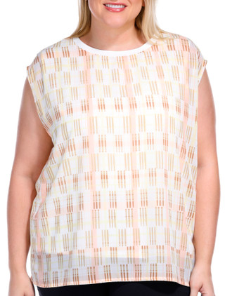 Thumbnail 1: Ella Ella Plus Short Sleeve Floral Cross Front Knit Top 