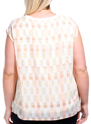 Thumbnail 3: Ella Ella Plus Short Sleeve Floral Cross Front Knit Top 