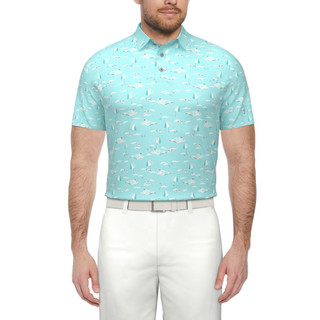 Thumbnail 1: PGA TOUR PGA TOUR Mens At The Beach Print Golf Polo 