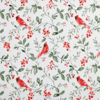 Thumbnail 6: Laura Ashley Laura Ashley Jolly Cardinals Cotton Flannel Sheet Set 