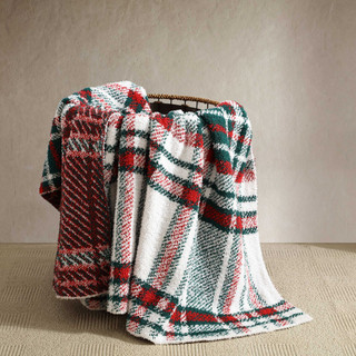 Thumbnail 6: Nautica Emmet Plaid Reversible Throw 