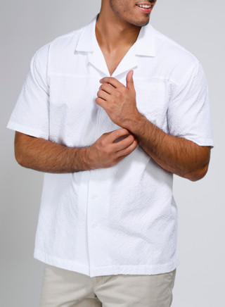 Thumbnail 6: REEL LEGENDS Reel Legends Mens Seersucker Solid Button Up Shirt 