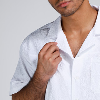 Thumbnail 10: REEL LEGENDS Reel Legends Mens Seersucker Solid Button Up Shirt 