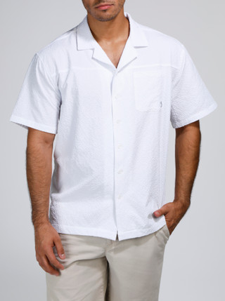 Thumbnail 1: REEL LEGENDS Reel Legends Mens Seersucker Solid Button Up Shirt 