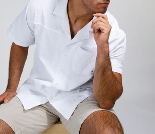 Thumbnail 7: REEL LEGENDS Reel Legends Mens Seersucker Solid Button Up Shirt 