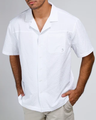 Thumbnail 8: REEL LEGENDS Reel Legends Mens Seersucker Solid Button Up Shirt 