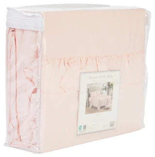 Thumbnail 2: Cathay Home Cathay Home Elegant Ruffle Hem Microfiber Sheet Set 