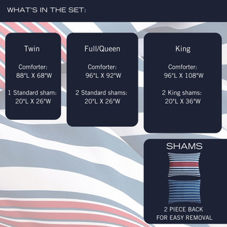 Thumbnail 22: Nautica Nautica Kennedy Stripe Comforter Set 