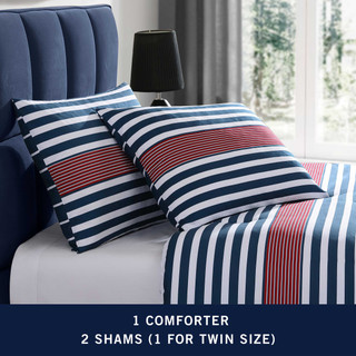 Thumbnail 32: Nautica Nautica Kennedy Stripe Comforter Set 