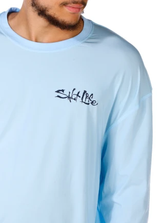 Thumbnail 8: Salt Life Salt Life Men's Long Sleeve Hooded Performance Shirt 