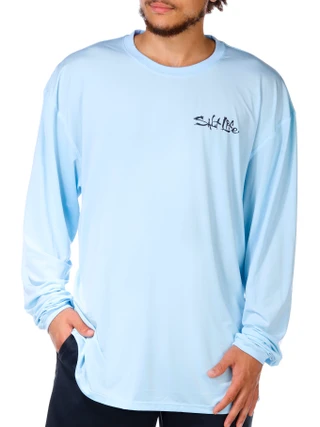 Thumbnail 10: Salt Life Salt Life Men's Long Sleeve Hooded Performance Shirt 