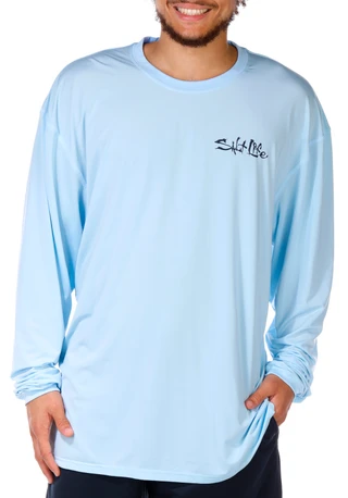 Thumbnail 6: Salt Life Salt Life Men's Long Sleeve Hooded Performance Shirt 