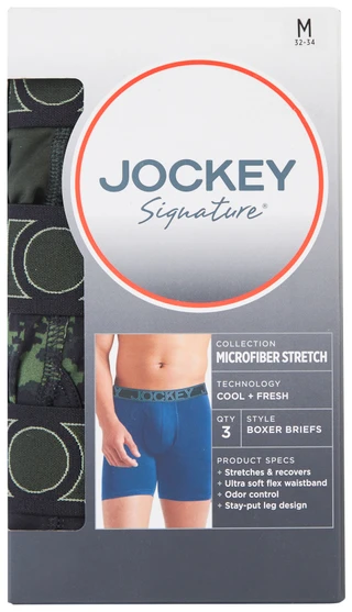 Thumbnail 1: Jockey Jockey Mens 3 Pk Signature Microfiber Boxer Briefs 