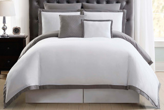 Thumbnail 2: Truly Soft Truly Soft Everyday Hotel Border 7 Pc Duvet Set 