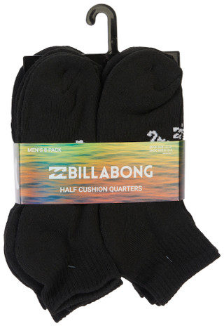 Thumbnail 1: BILLABONG Billabong Mens 8-Pack Half Cushioned QTR. Socks 
