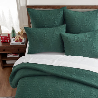Thumbnail 3: Levtex Home Levtex Home O Christmas Tree Green Reversible Quilt Set 