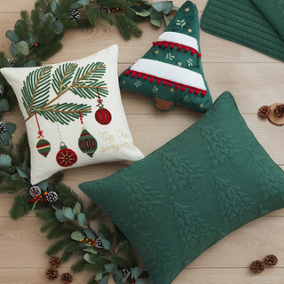Thumbnail 6: Levtex Home Levtex Home O Christmas Tree Green Reversible Quilt Set 