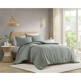 Thumbnail 1: 510 Design 510 Design Solid Mina Waffle Weave Comforter Set 