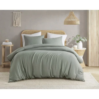 Thumbnail 2: 510 Design 510 Design Solid Mina Waffle Weave Comforter Set 