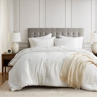Thumbnail 6: 510 Design 510 Design Solid Mina Waffle Weave Comforter Set 