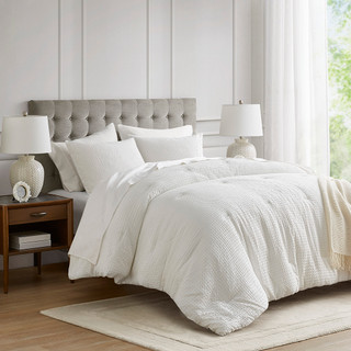 Thumbnail 3: 510 Design 510 Design Solid Mina Waffle Weave Comforter Set 