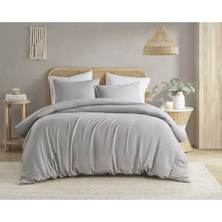 Thumbnail 2: 510 Design 510 Design Solid Mina Waffle Weave Comforter Set 