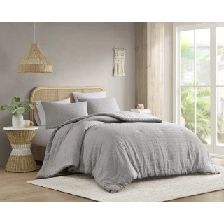 Thumbnail 1: 510 Design 510 Design Solid Mina Waffle Weave Comforter Set 