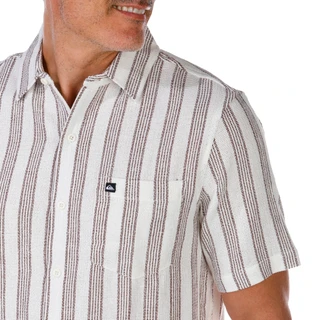 Thumbnail 2: Quiksilver Quiksilver Men's Short Sleeve Buttoned Stripe Texture Shirt 