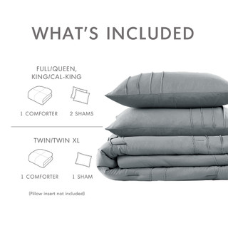 Thumbnail 5: 510 Design 510 Design Porter Soft Washed Pleated Comforter Set 
