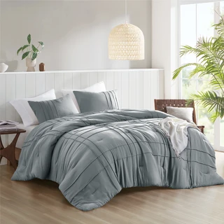 Thumbnail 1: 510 Design 510 Design Porter Soft Washed Pleated Comforter Set 