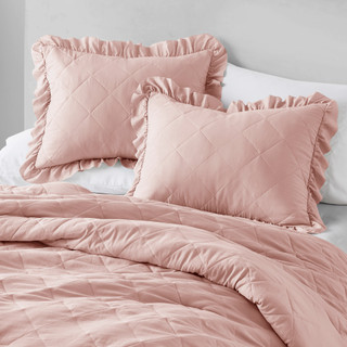 Thumbnail 3: 510 Design 510 Design Phoebe Diamond Quilted Ruffle Edge Comforter Set 