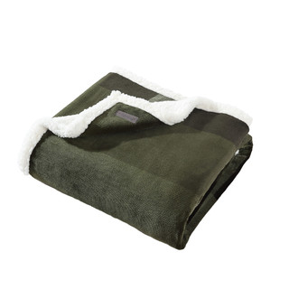Thumbnail 4: Eddie Bauer Eddie Bauer Pine Plaid Ultra Plush Fleece Reversible Throw 