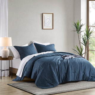 Thumbnail 4: 510 Design 510 Design Solid Camden Chambray Comforter Set 