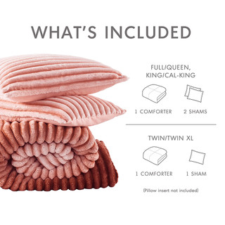 Thumbnail 5: 510 Design 510 Design Avril Fluffy Ribbed Plush Comforter Set 