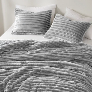 Thumbnail 3: 510 Design 510 Design Avril Fluffy Ribbed Plush Comforter Set 