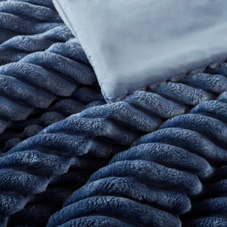 Thumbnail 4: 510 Design 510 Design Avril Fluffy Ribbed Plush Comforter Set 