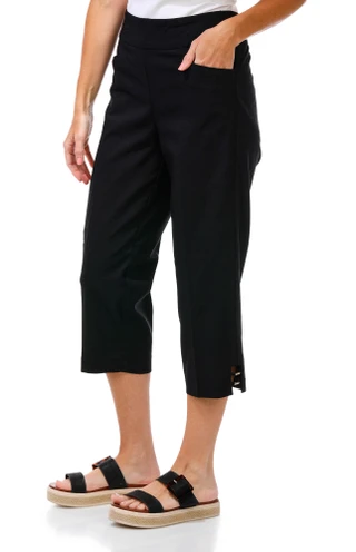 Thumbnail 1: Coral Bay Coral Bay Womens Solid Gold Bar Capris 