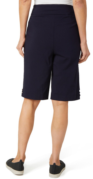 Thumbnail 2: Coral Bay Coral Bay Womens Solid Gold Bar Bermuda Shorts 