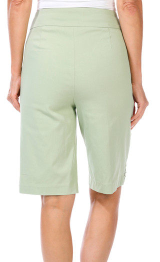 Thumbnail 3: Coral Bay Coral Bay Womens Solid Gold Bar Bermuda Shorts 