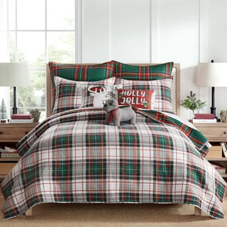 Thumbnail 1: Levtex Home Levtex Home Spencer Plaid Green Reversible Quilt Set 