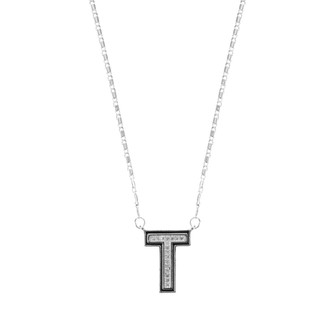Thumbnail 2: City by City City By City Varsity Letter T Initial Necklace 