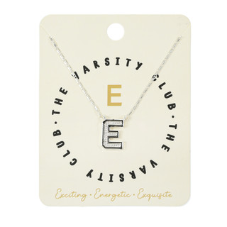 Thumbnail 1: City by City City By City Varsity Letter E Initial Necklace 