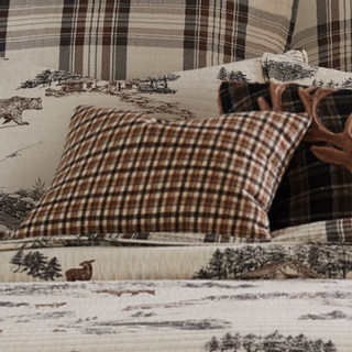 Thumbnail 2: Levtex Home Levtex Home Lodge Toile Plaid Pillow 