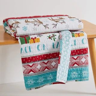 Thumbnail 6: Levtex Home Levtex Home Ho Ho Holidays Reversible Quilted Throw 