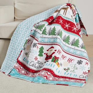 Thumbnail 4: Levtex Home Levtex Home Ho Ho Holidays Reversible Quilted Throw 