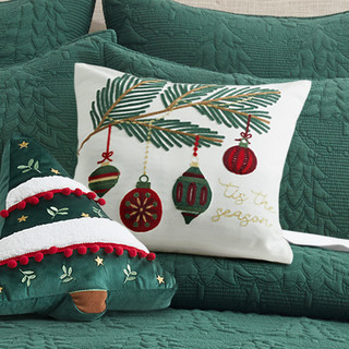 Thumbnail 2: Levtex Home Levtex Home 18 x 18 O Christmas Tree Tis The Season Pillow 